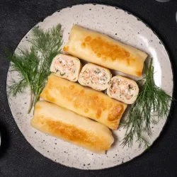 Salmon & Cheese Crepes