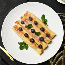 Cheese & Blueberry Crepes